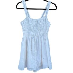UO | Cleo Embroidered Tie-Back Romper | S-P